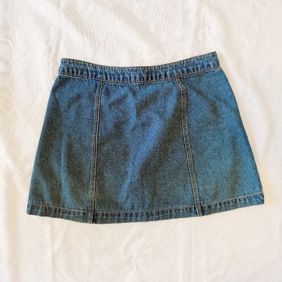button front a-line denim skirt - Picture 5 of 5